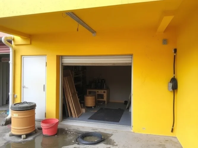 Pulizia post-sinistro nel seminterrato e nel garage a Salerno 84100
